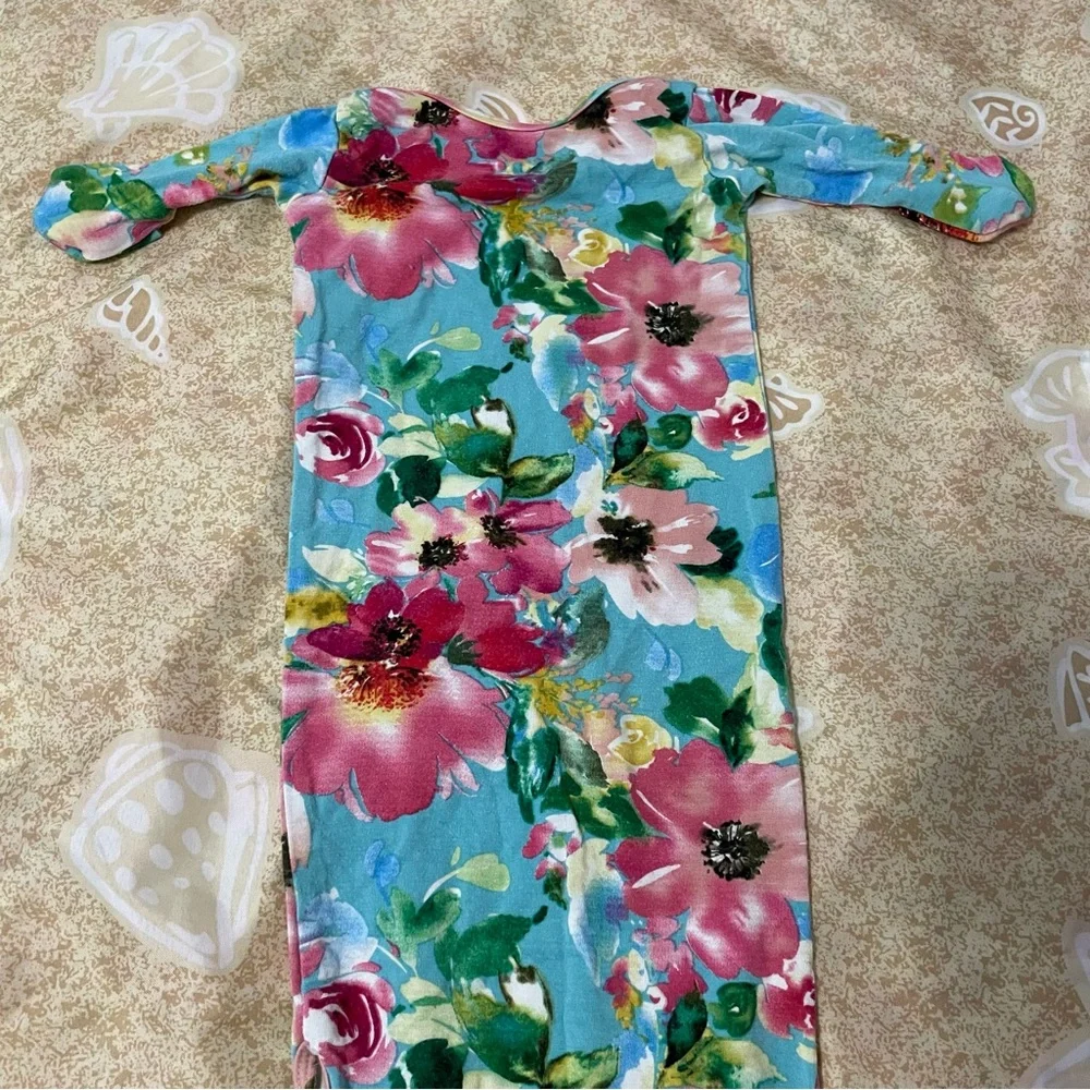 Milkmaid Goods Baby Girls’ Knotted Gown Floral Size Newborn